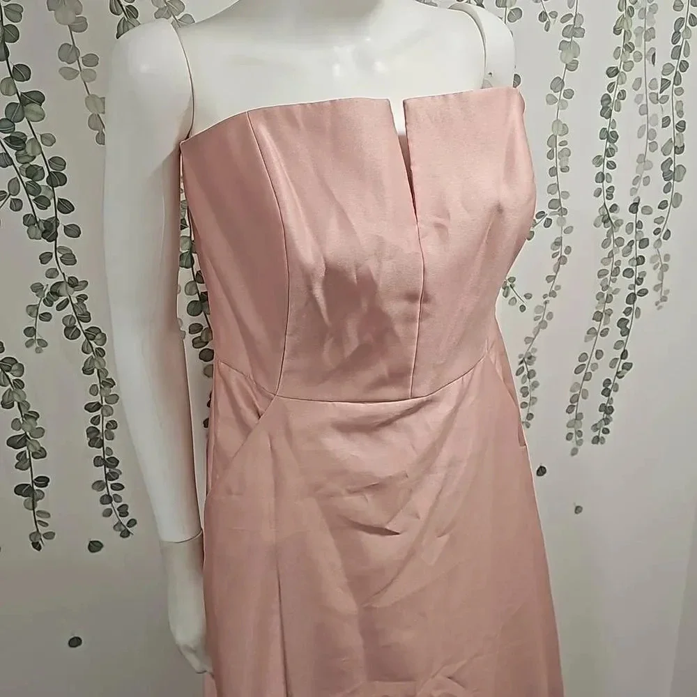 Alfred Sung Strapless Maxi Dress Size 14 - Picture 5 of 12